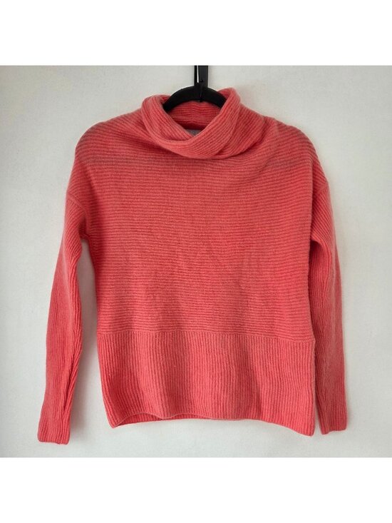 Pure Collection Sweaters - Pure Collection 100% Cashmere Turtleneck Sweater Coral Pink Women's 4